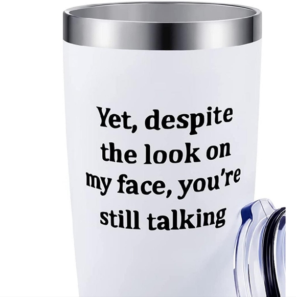 New Hot & Cold Insulated Mug with Personalized Vinyl saying of your choice - Picture 8 of 11